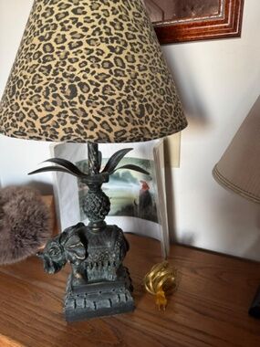 Elephant lamp with shade beautiful